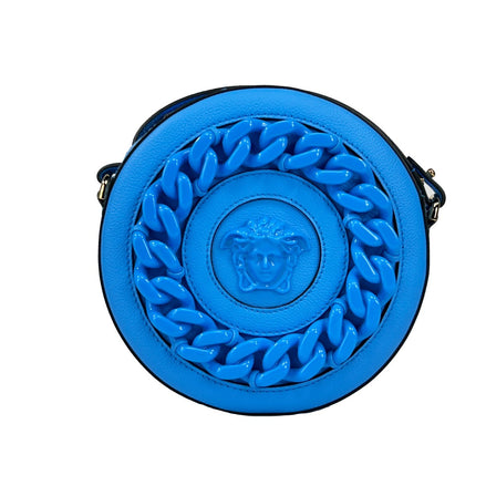 Versace Disco Round Leather Camera Crossbody Bag