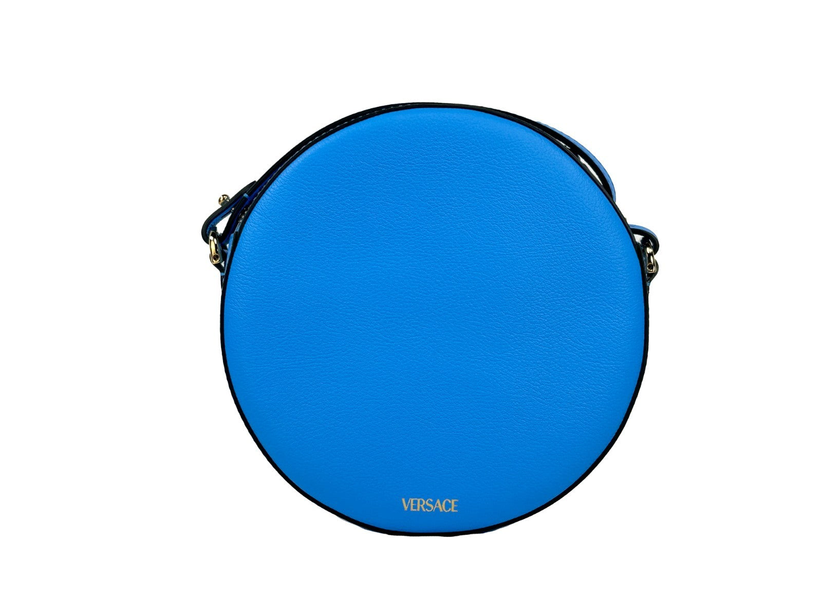 Versace Disco Round Leather Camera Crossbody Bag