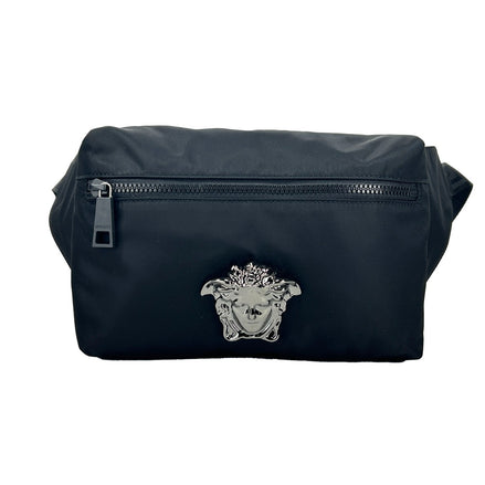 Versace Black Medusa Nylon Belt Bag