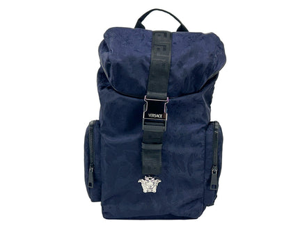 Borsa Zaino Versace Medusa in Nylon con Coulisse e Fibbia