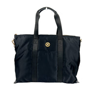 Borsa a tracolla tote Versace La Medusa in nylon nero