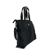 Borsa a tracolla tote Versace La Medusa in nylon nero