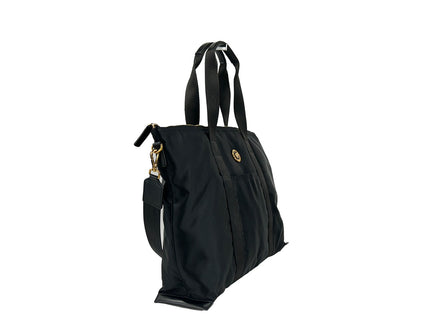 Borsa a tracolla tote Versace La Medusa in nylon nero