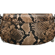 Michael Kors Mila Small Snakeskin Messenger Crossbody Bag