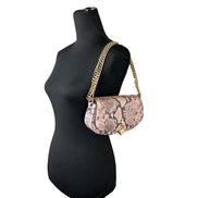 Michael Kors Mila Small Snakeskin Messenger Crossbody Bag