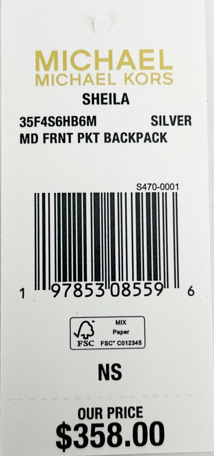 Michael Kors Sheila Medium PVC Backpack