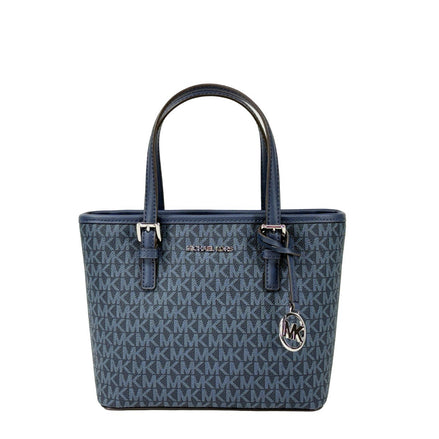 Michael Kors Navy Signature XS Carryall Tote Bag
