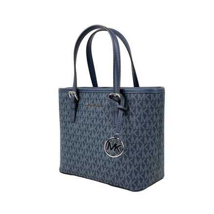 Michael Kors Navy Signature XS Carryall Tote Bag