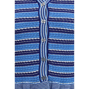 Ganni Blue Cotton Cardigan