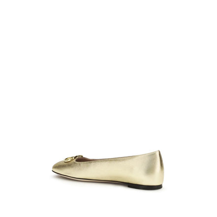 Valentino Garavani Gold Ballet Flats