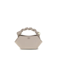 Ganni White Recycled Leather Shoulder Bag
