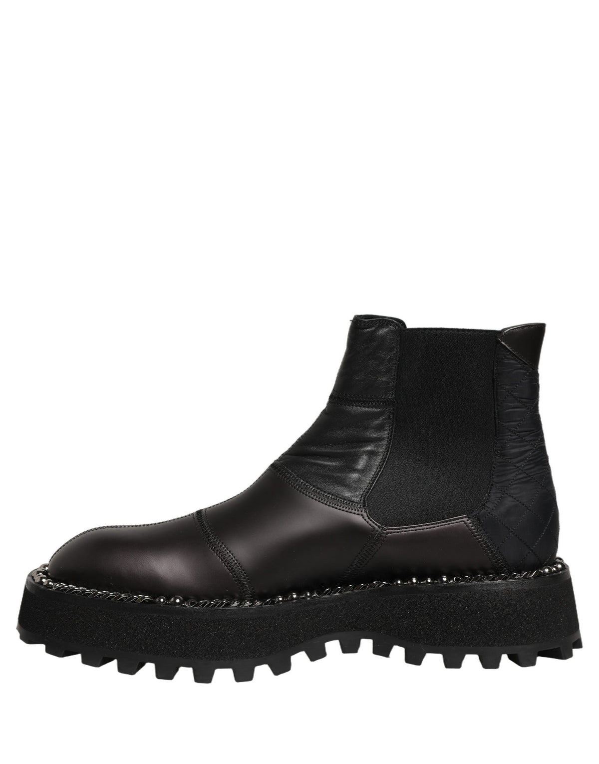 Dolce & Gabbana Black Leather Chelsea Boots
