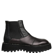 Dolce & Gabbana Black Leather Chelsea Boots