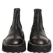 Dolce & Gabbana Black Leather Chelsea Boots