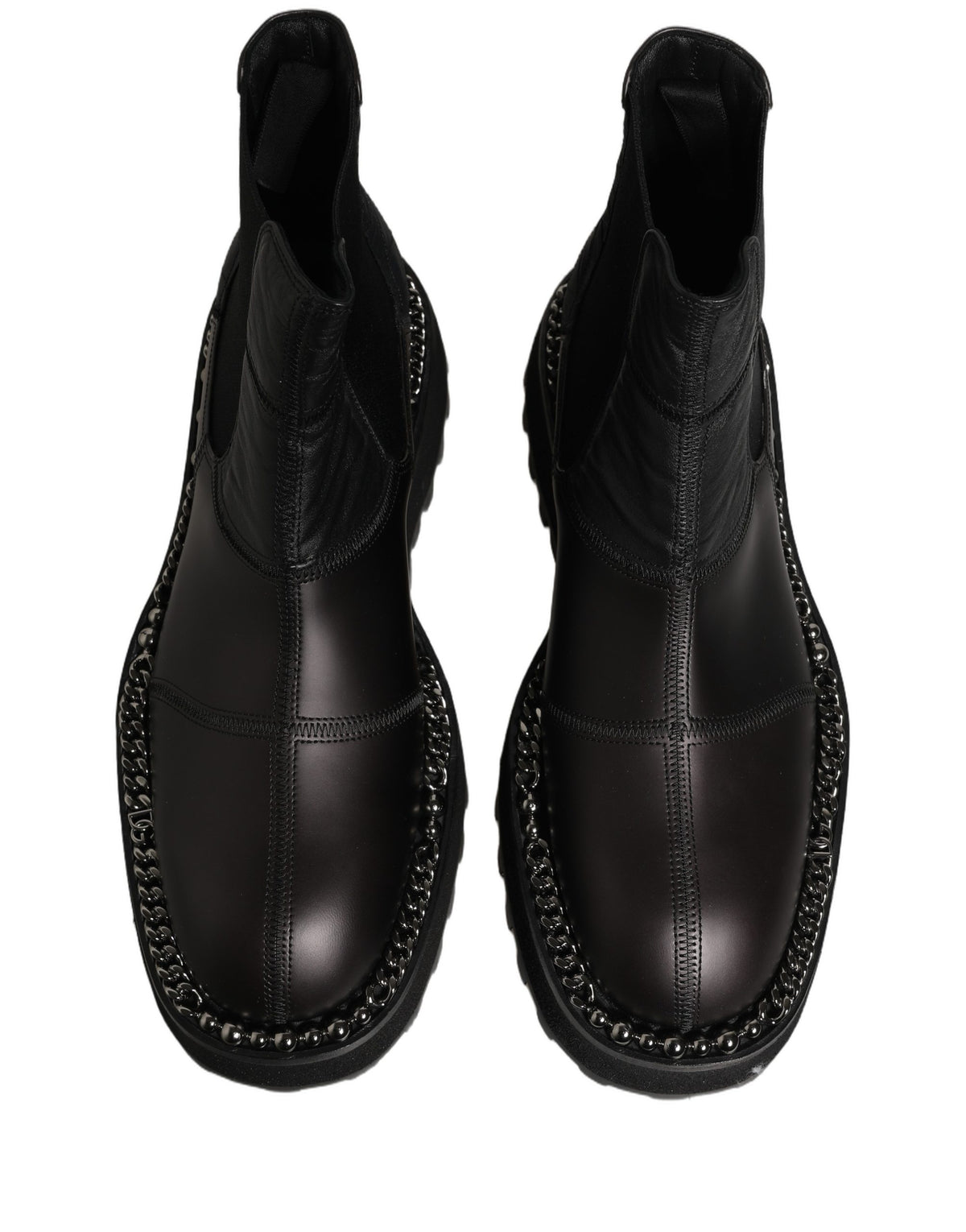 Dolce & Gabbana Black Leather Chelsea Boots