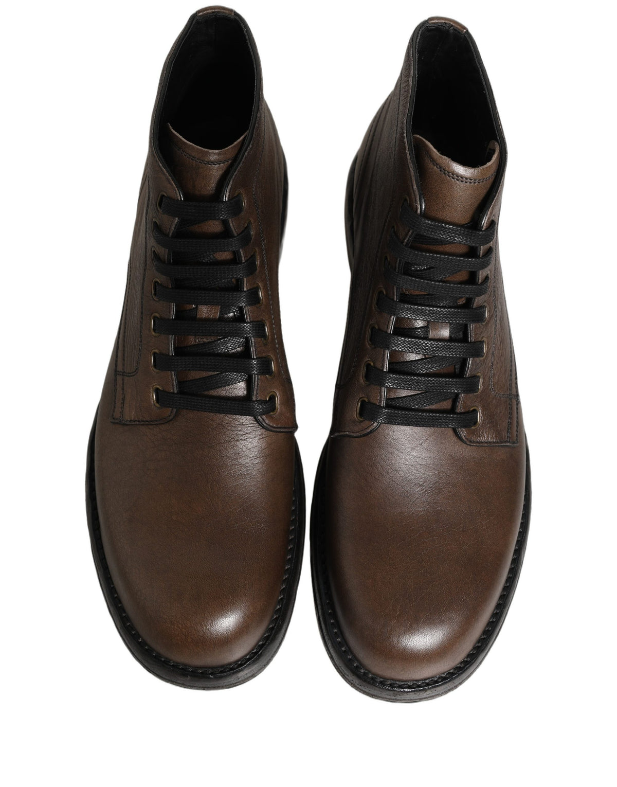 Dolce & Gabbana Brown Perugino Leather Ankle Boots