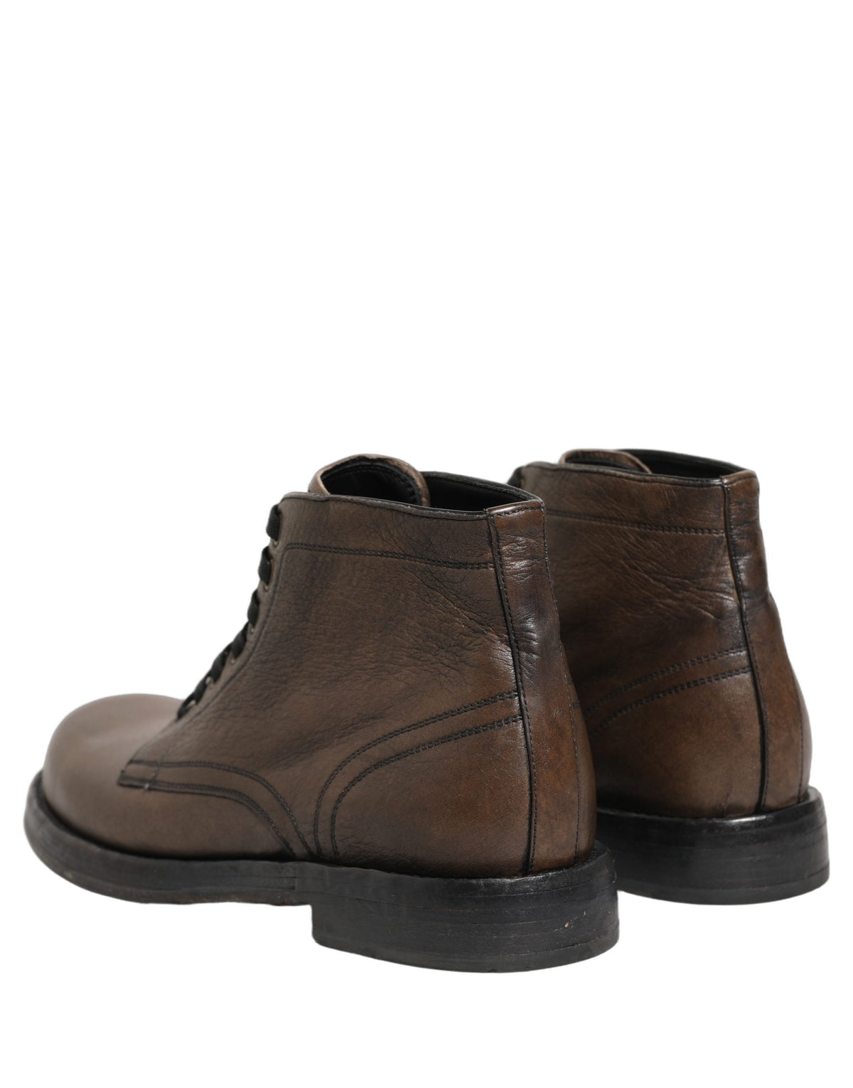 Dolce & Gabbana Brown Perugino Leather Ankle Boots