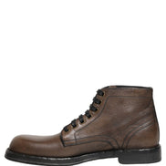 Dolce & Gabbana Brown Perugino Leather Ankle Boots
