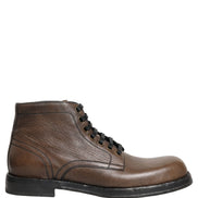 Dolce & Gabbana Brown Perugino Leather Ankle Boots