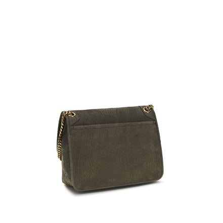 Saint Laurent Gray Leather Shoulder Bag