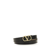 Valentino Garavani Black Reversible VLogo Belt 2cm