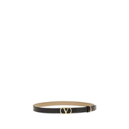 Valentino Garavani Black Reversible VLogo Belt 2cm