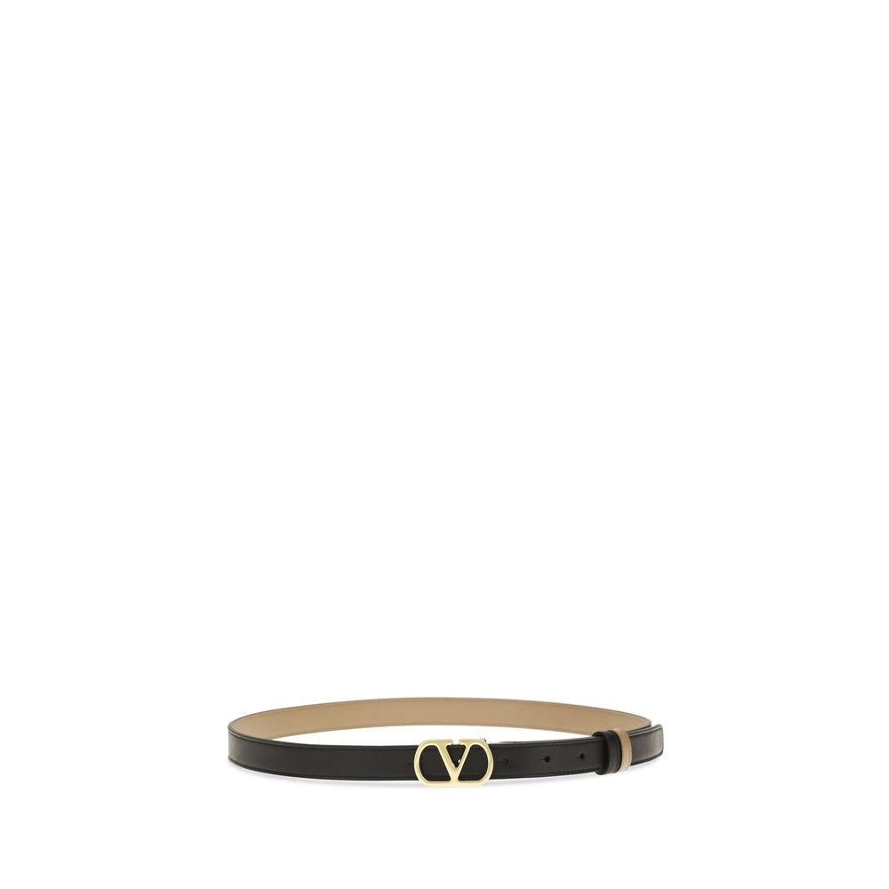 Valentino Garavani Black Reversible VLogo Belt 2cm