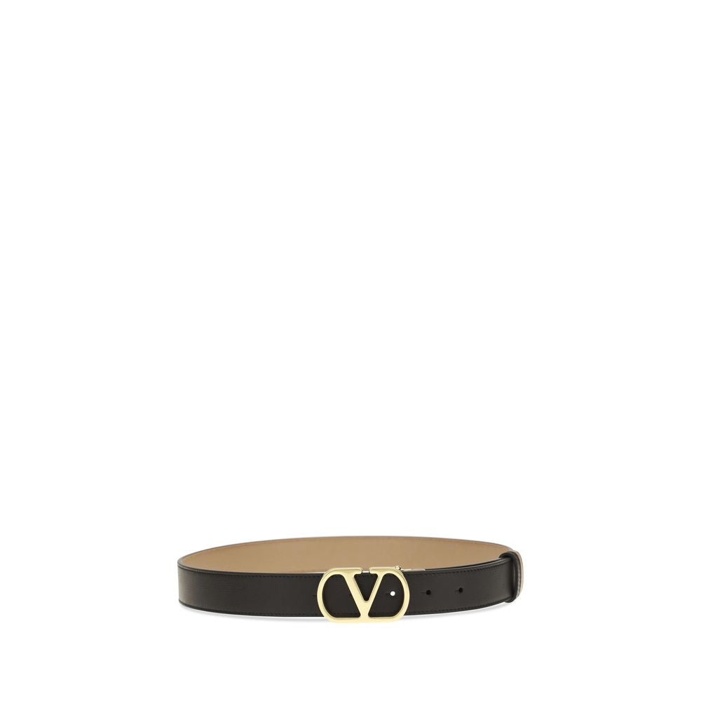 Valentino Garavani Black Reversible VLogo Belt