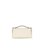 Valentino Garavani Beige Rockstud Chain Wallet