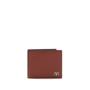 Valentino Garavani Bordeaux Leather Wallet