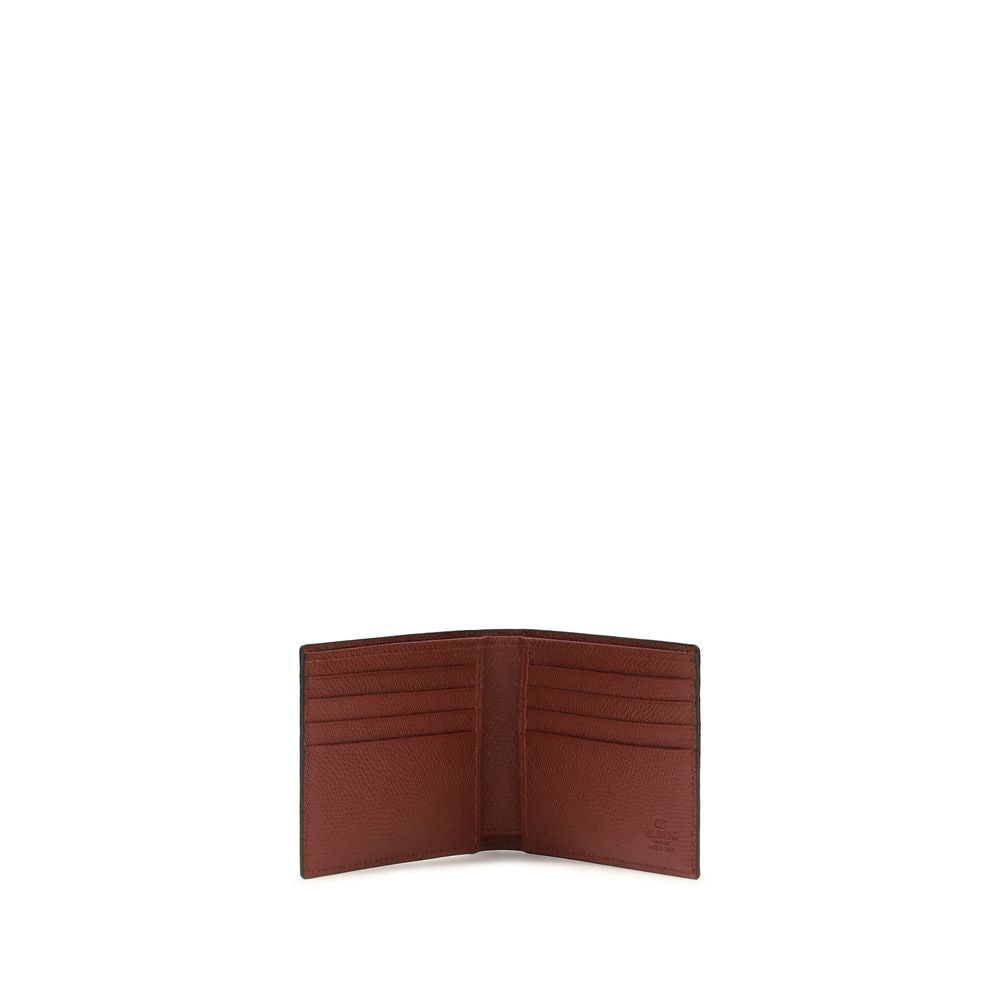 Valentino Garavani Bordeaux Leather Wallet