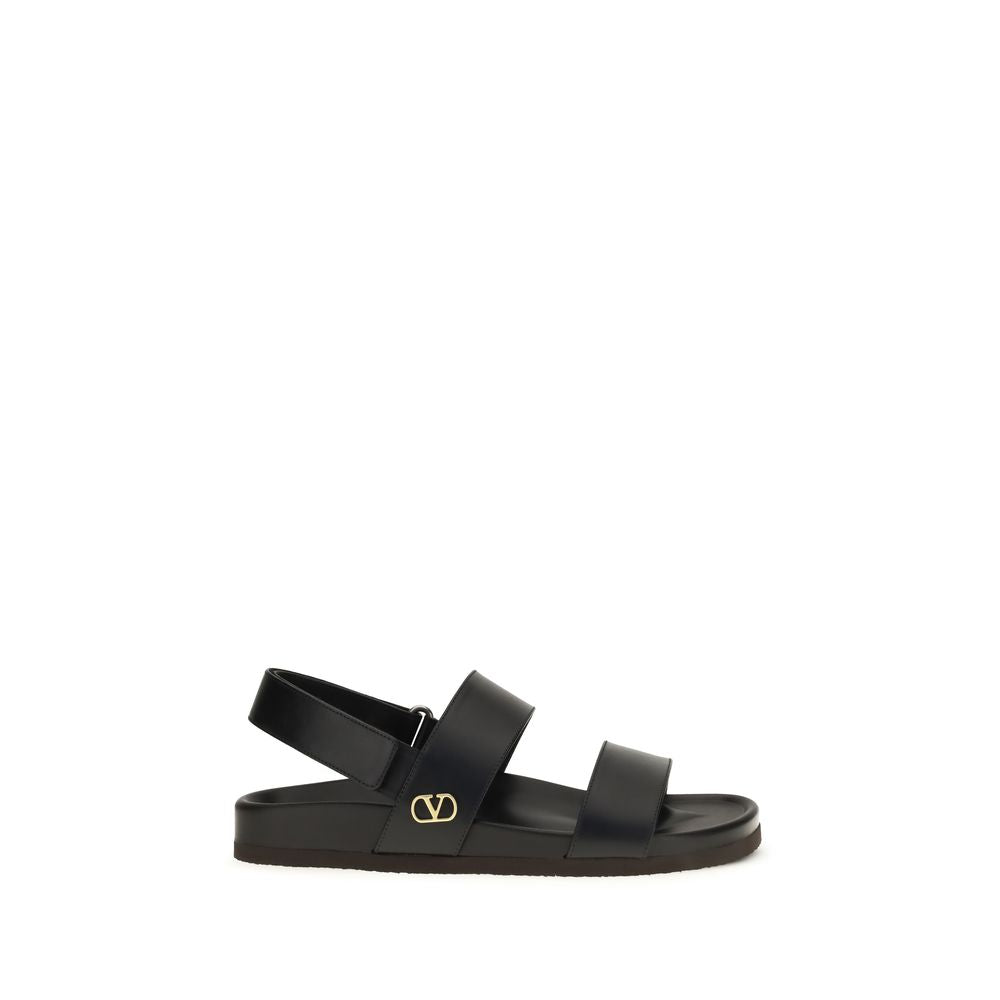 Valentino Garavani Black Flat Sandals
