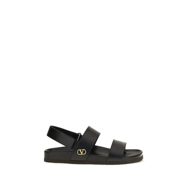 Valentino Garavani Black Flat Sandals
