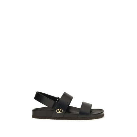 Valentino Garavani Black Flat Sandals