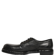 Dolce & Gabbana Black Leather Lace Up Derby Dress Men Shoes