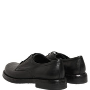 Dolce & Gabbana Black Leather Lace Up Derby Dress Men Shoes