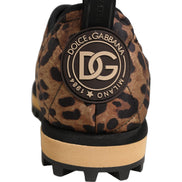 Dolce & Gabbana Brown Leopard Print Sneakers