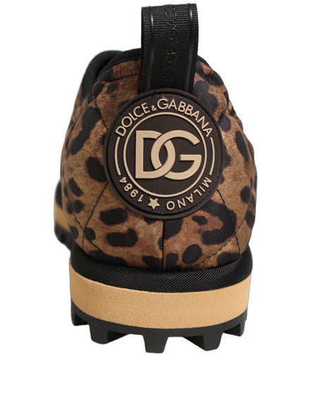 Dolce & Gabbana Brown Leopard Print Sneakers