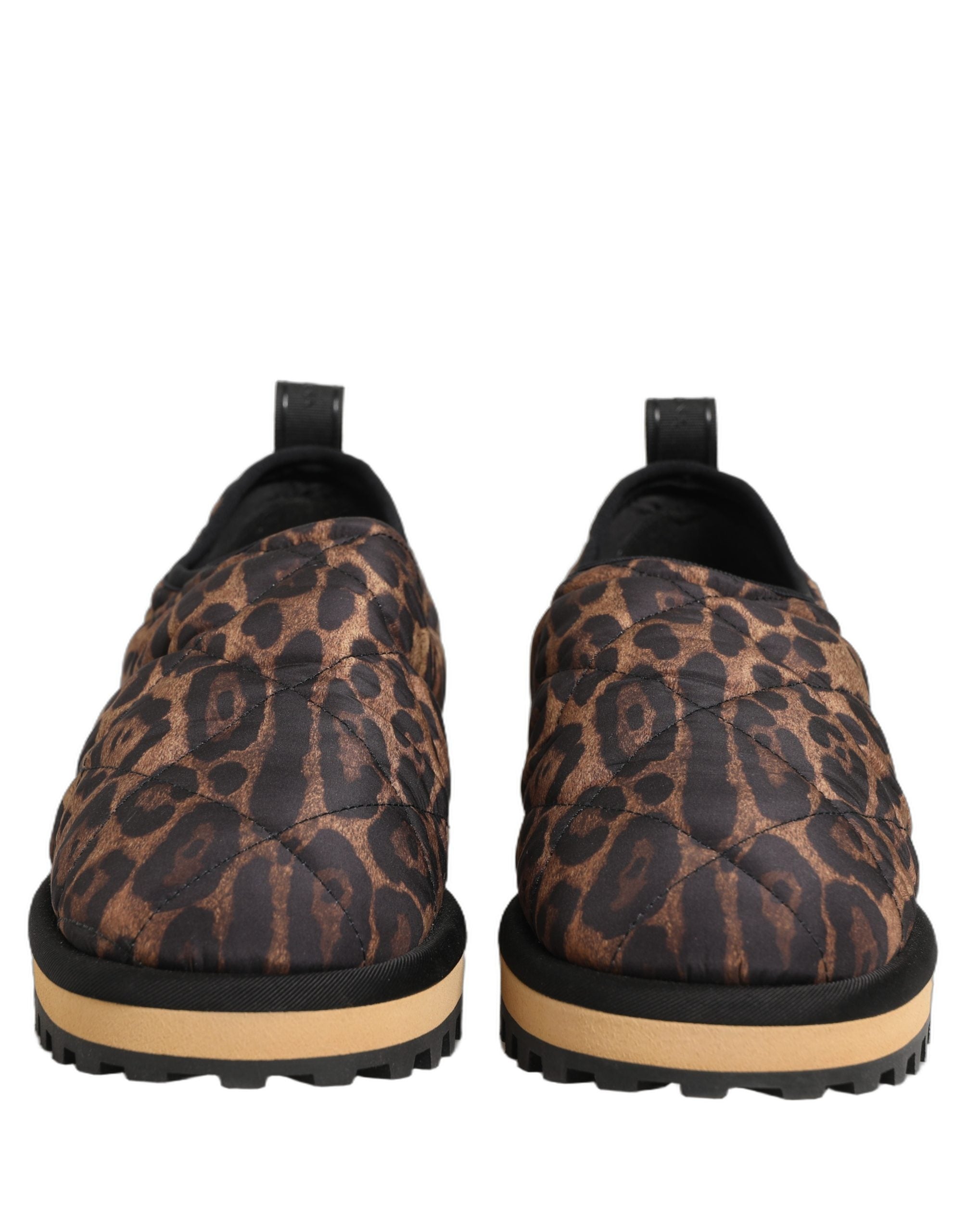 Dolce & Gabbana Brown Leopard Print Sneakers