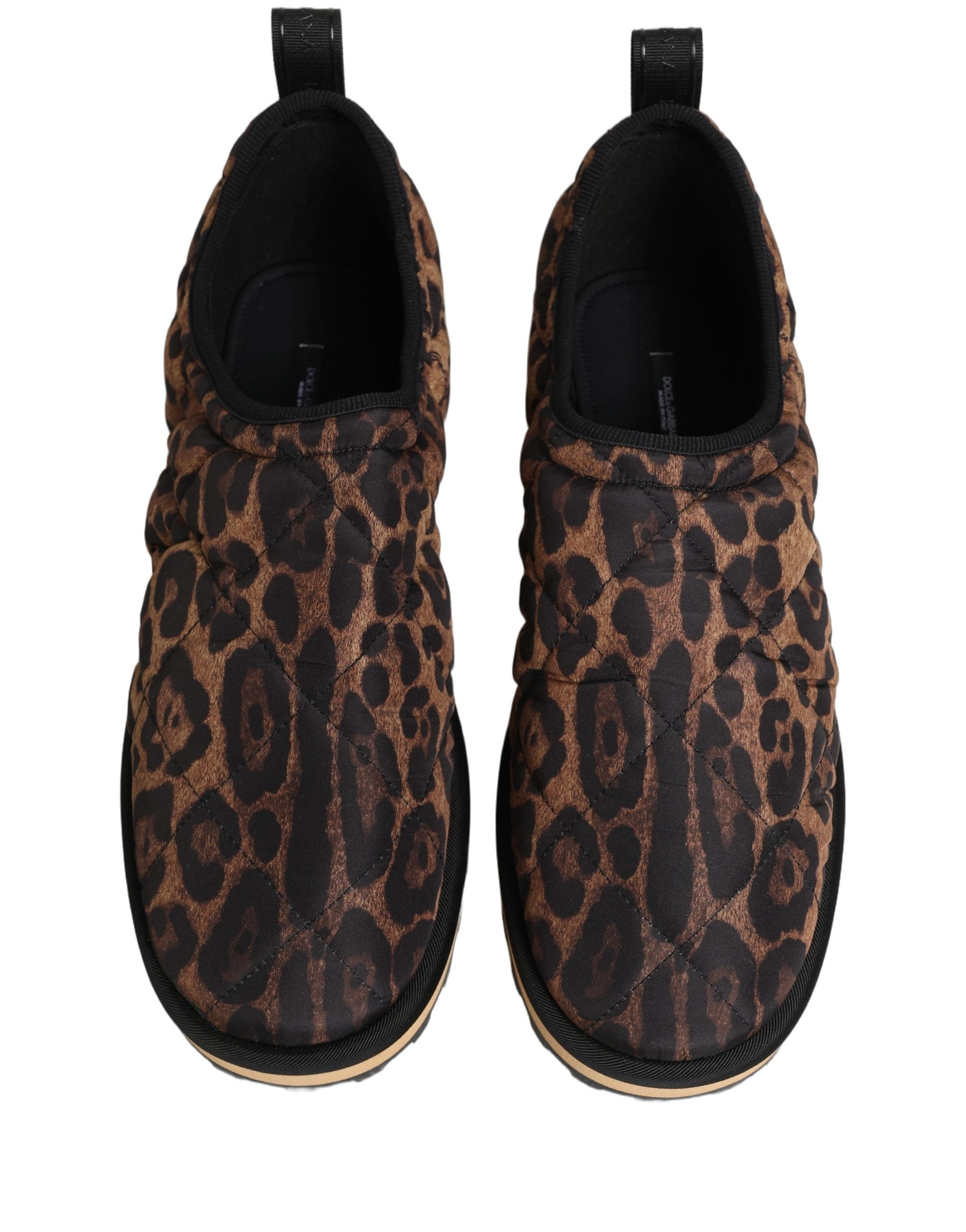 Dolce & Gabbana Brown Leopard Print Sneakers
