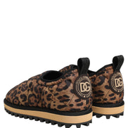 Dolce & Gabbana Brown Leopard Print Sneakers