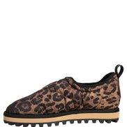 Dolce & Gabbana Brown Leopard Print Sneakers