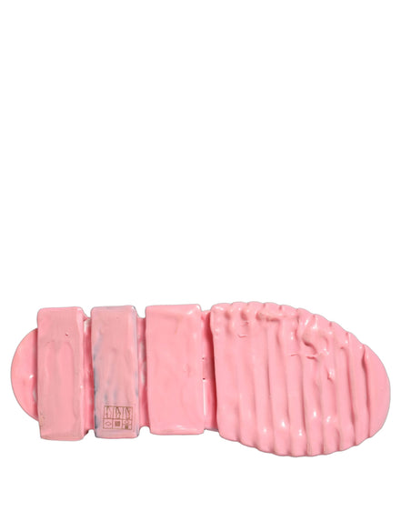 Dolce & Gabbana Pink Sorrento Slip-On Low Top Sneakers