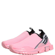Dolce & Gabbana Pink Sorrento Slip-On Low Top Sneakers