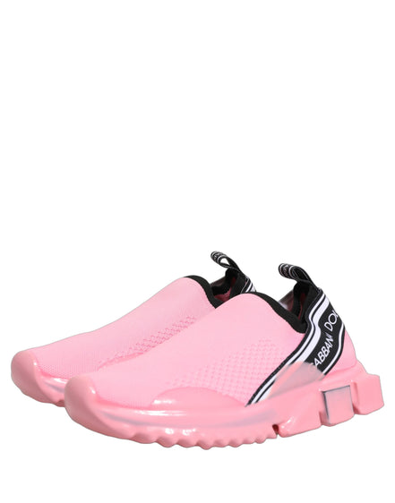 Dolce & Gabbana Pink Sorrento Slip-On Low Top Sneakers