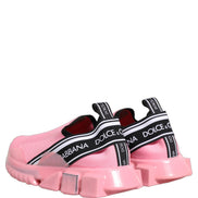 Dolce & Gabbana Pink Sorrento Slip-On Low Top Sneakers