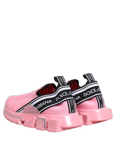 Dolce & Gabbana Pink Sorrento Slip-On Low Top Sneakers