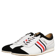 Dolce & Gabbana Black White Suede Low Top Sneakers