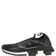 Dolce & Gabbana Black White Sorrento Slip-On Logo Sneakers