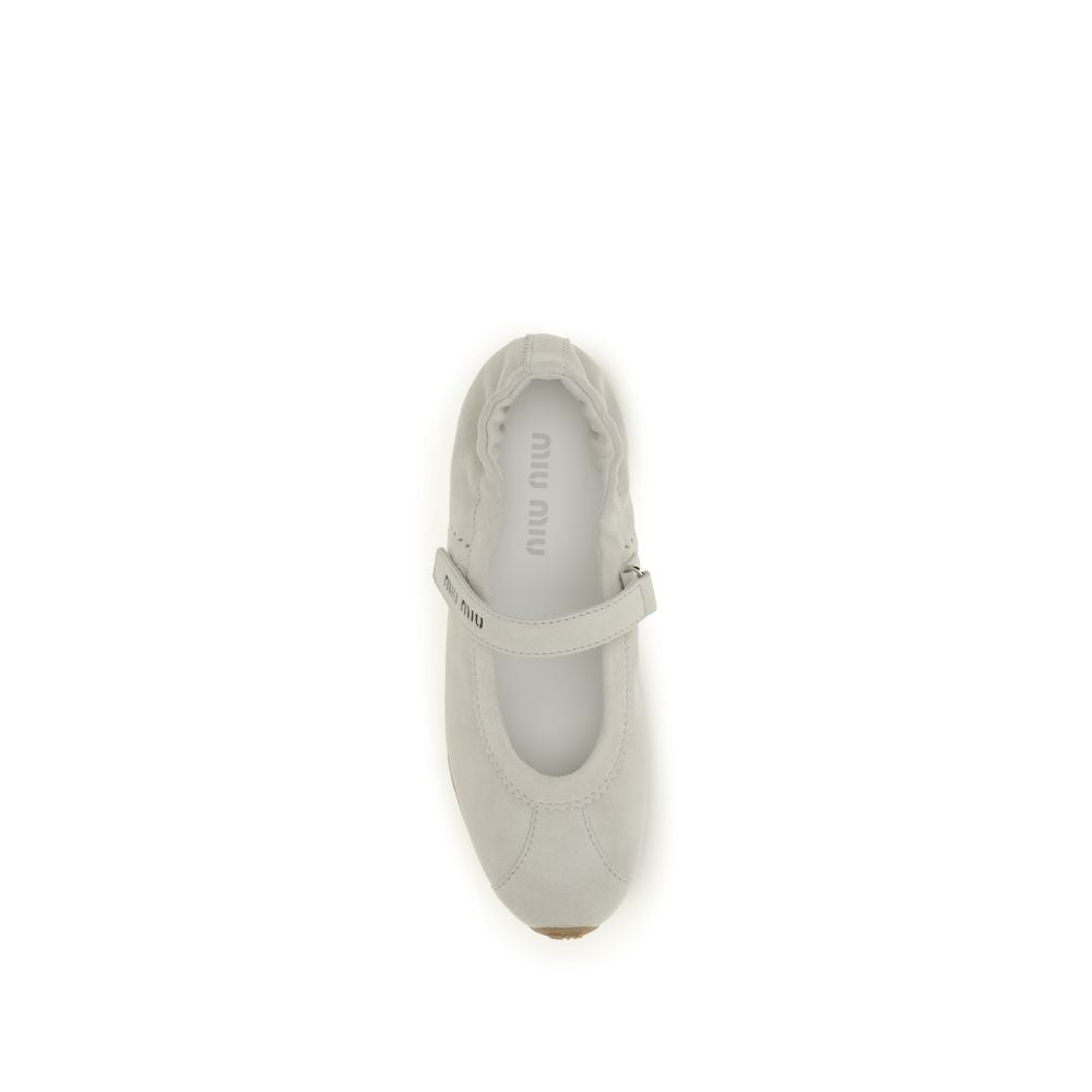 Miu Miu White Ballet Flats